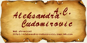 Aleksandra Čudomirović vizit kartica